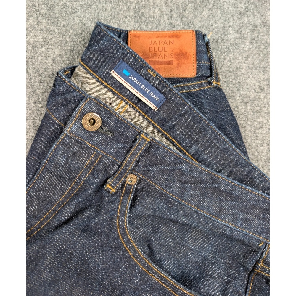 Japan Blue Jeans 12.5oz Africa Cotton Loose Selvedge Jeans Mens 33 Indigo